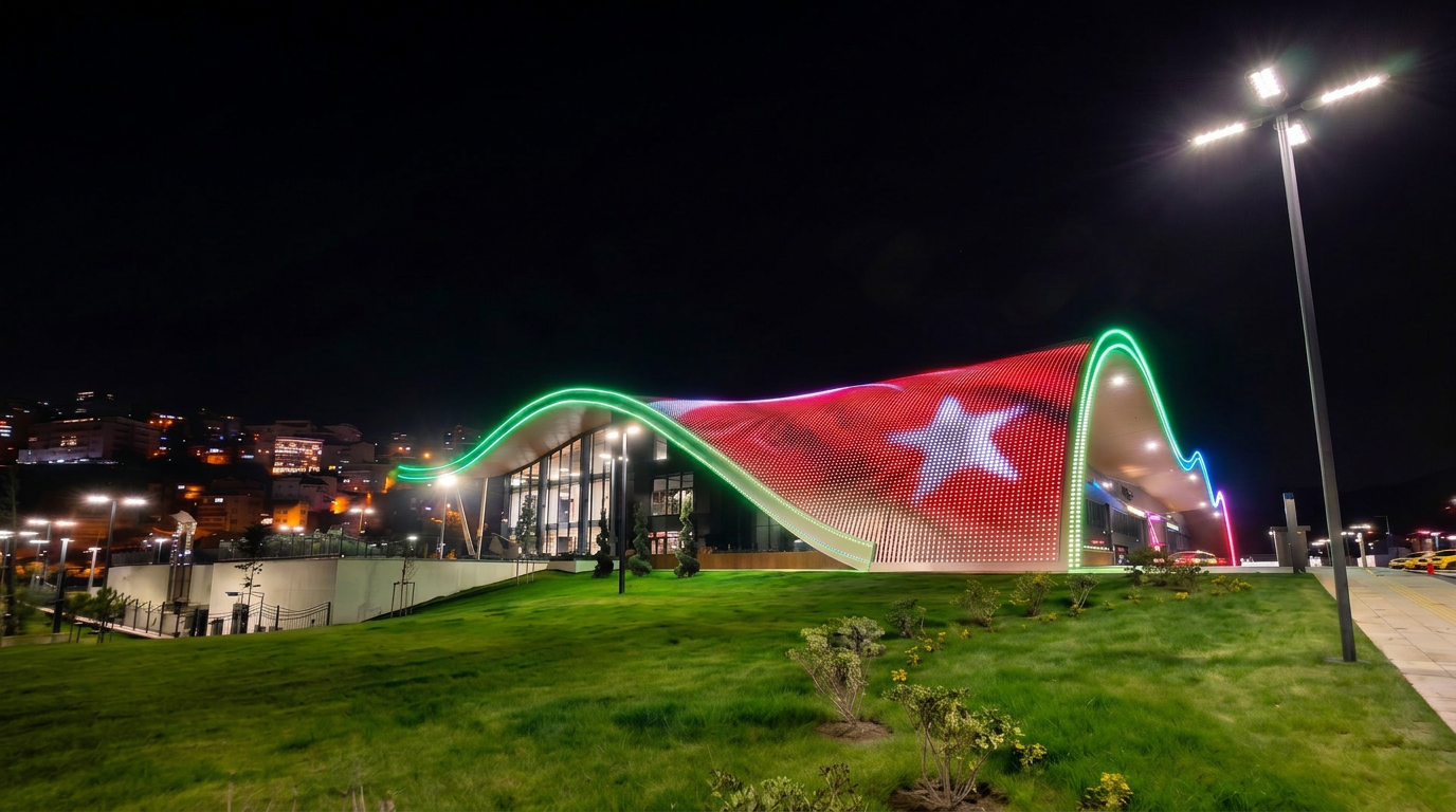 Trabzon Otogar Cephe Aydınlatma Projesi